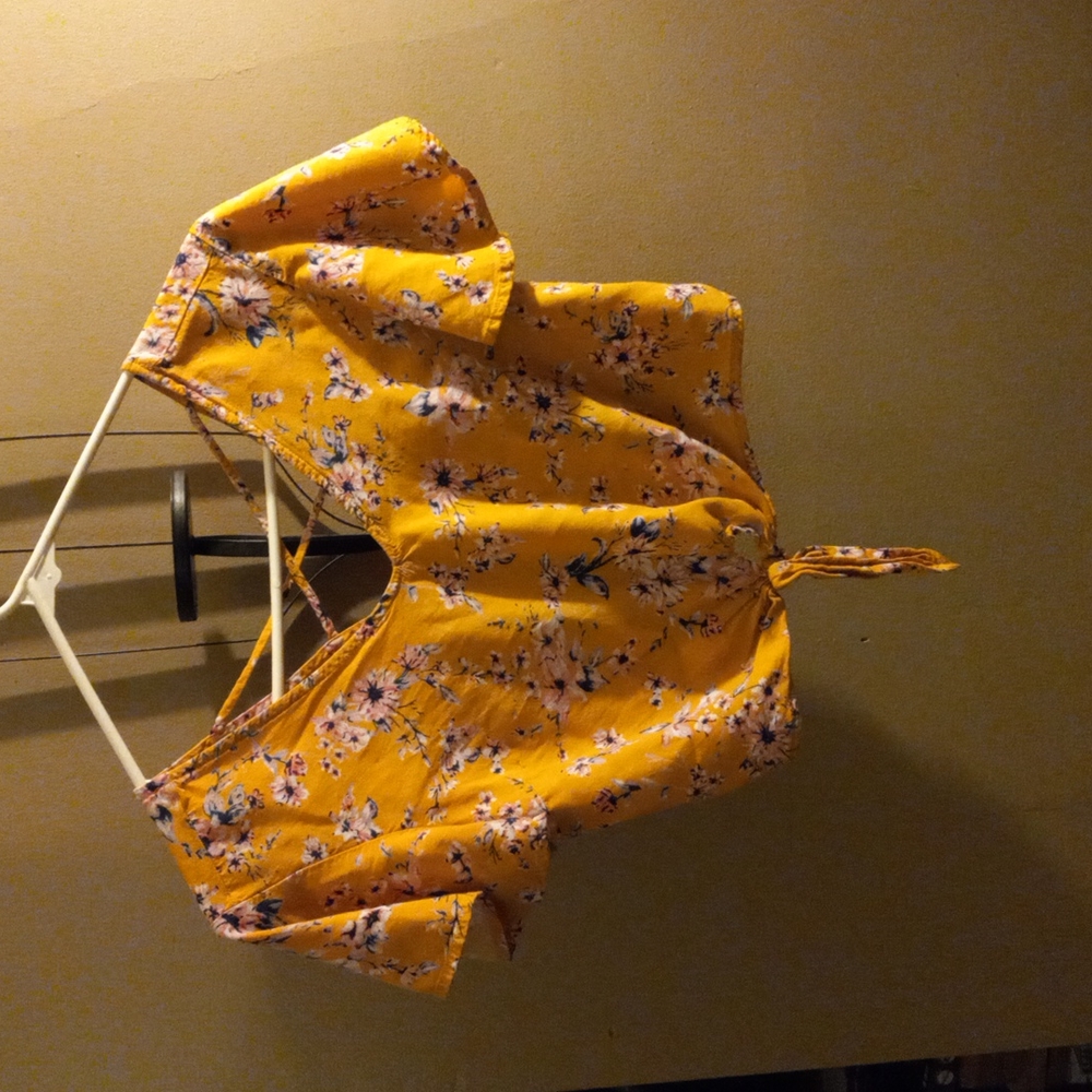 Yellow crop top